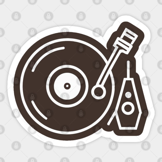 Record Store Day Vinyl New Wave Turntable Sticker by Aldrvnd